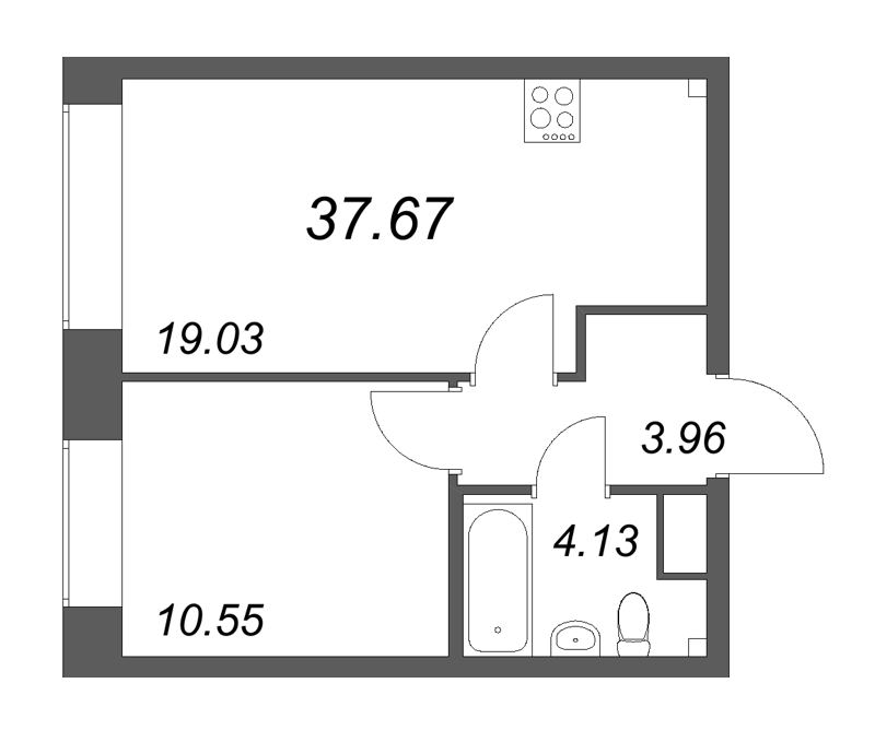 2 ккв (Евро) 37,7 м²
