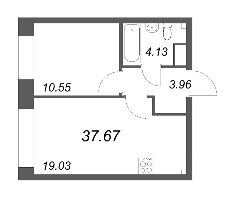 2 ккв (Евро) 37,7 м²
