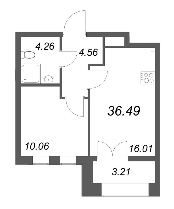 2 ккв (Евро) 36,5 м²