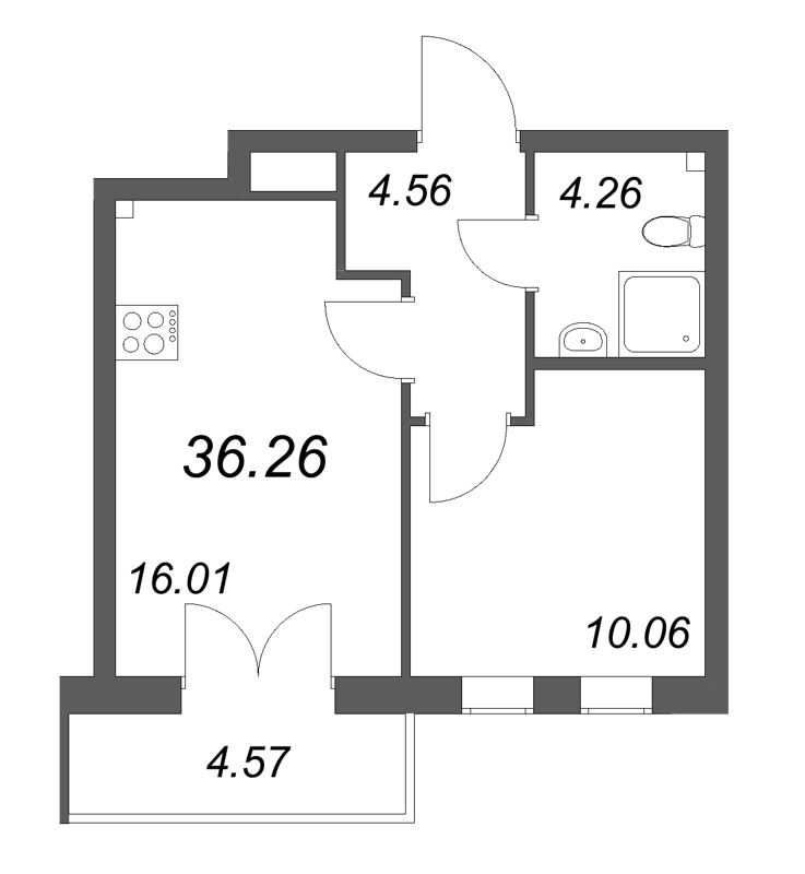 2 ккв (Евро) 36,3 м²