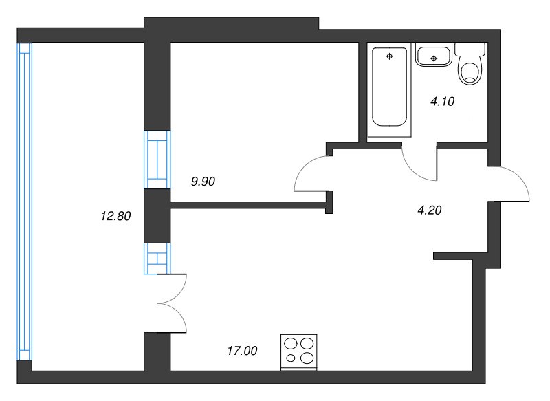 2 ккв (Евро) 39,1 м²