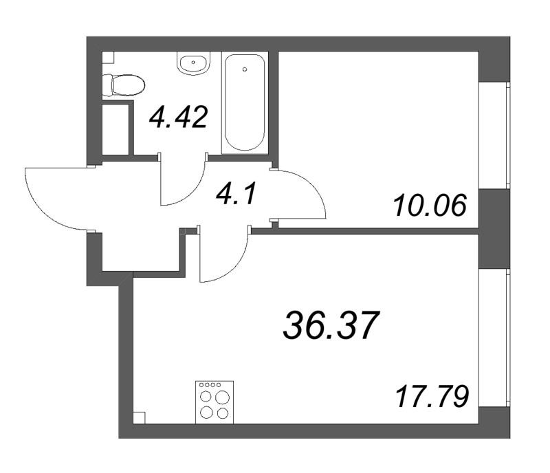 2 ккв (Евро) 36,4 м²