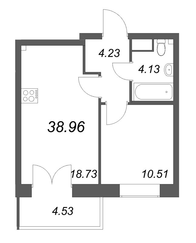 2 ккв (Евро) 39 м²