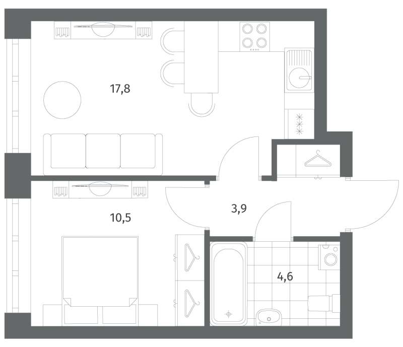 2 ккв (Евро) 36,9 м²