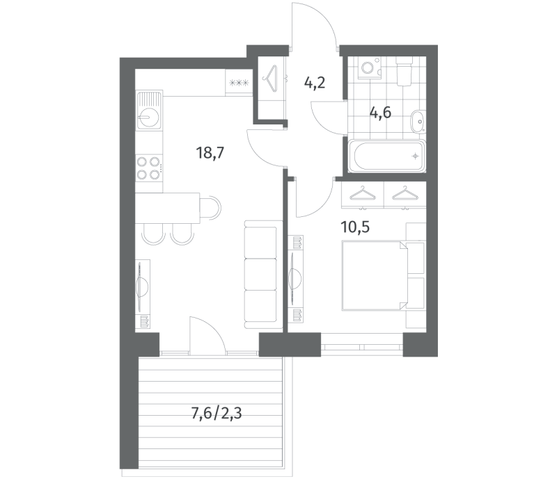 2 ккв (Евро) 40,4 м²