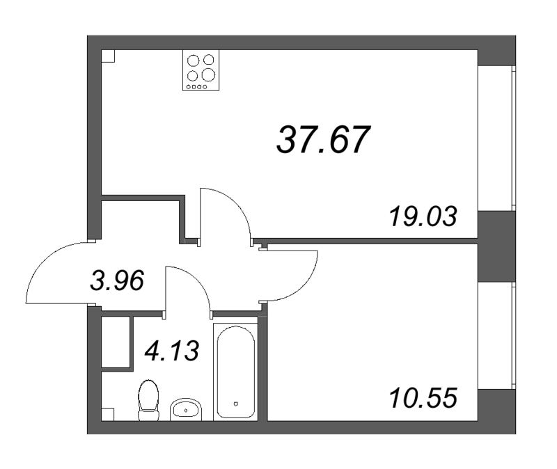 2 ккв (Евро) 37,7 м²