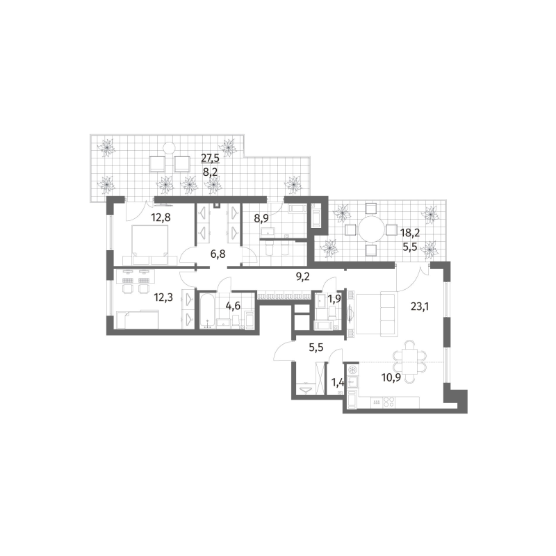 3 ккв (Евро) 111,1 м²