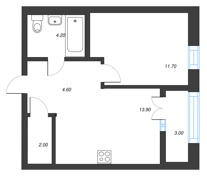 1 ккв 37,9 м²