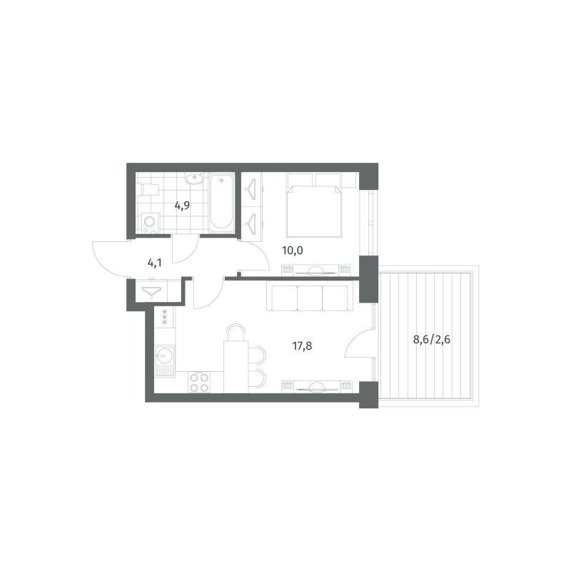 2 ккв (Евро) 39,5 м²