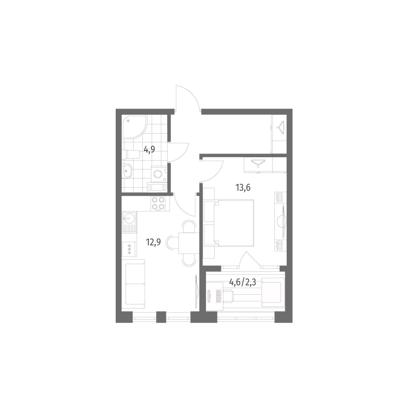 1 ккв 42,2 м²
