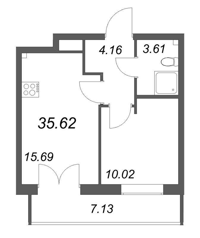 2 ккв (Евро) 35,6 м²