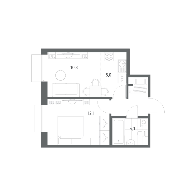 2 ккв (Евро) 35,4 м²