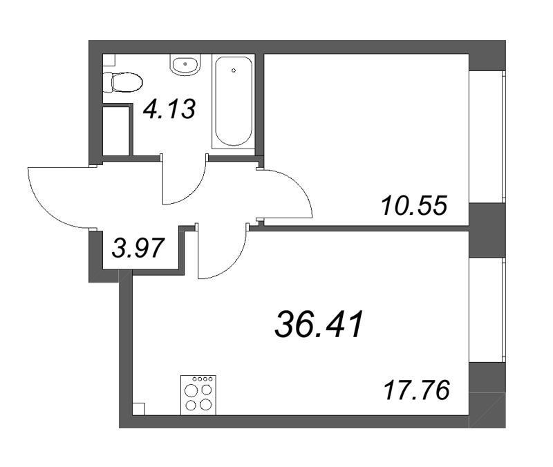 2 ккв (Евро) 36,4 м²
