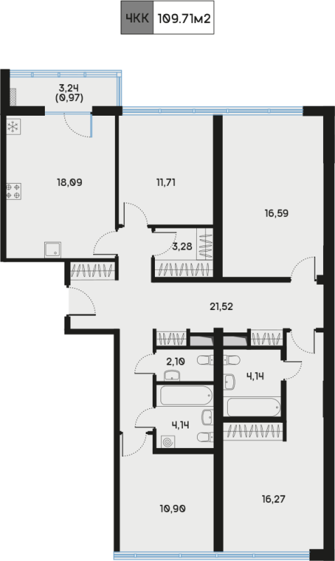 5 ккв (Евро) 110,3 м²