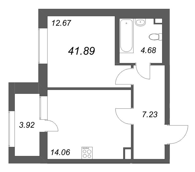 1 ккв 41,9 м²