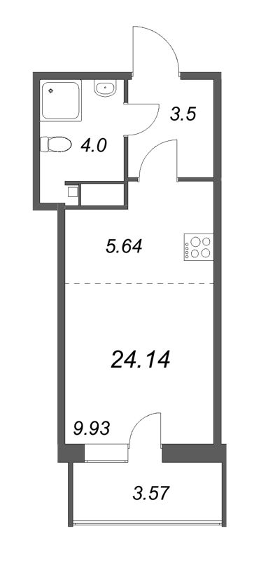 Студия 24,1 м²