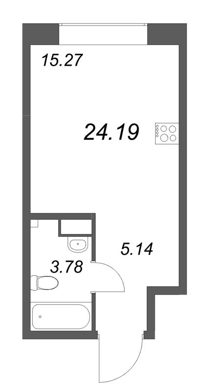Студия 24,2 м²