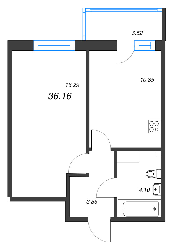 1 ккв 36,2 м²