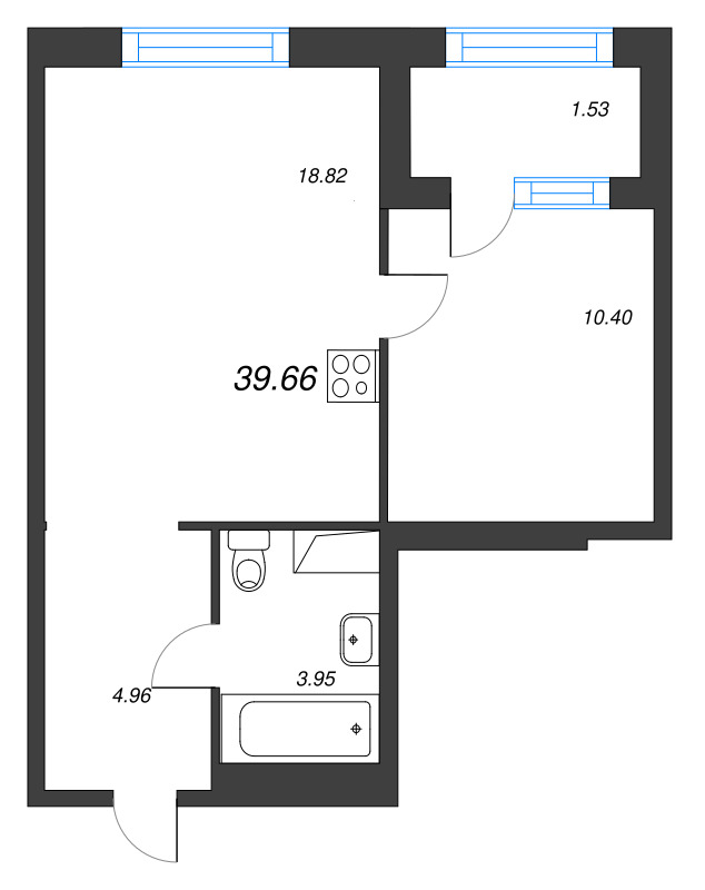 2 ккв (Евро) 39,7 м²