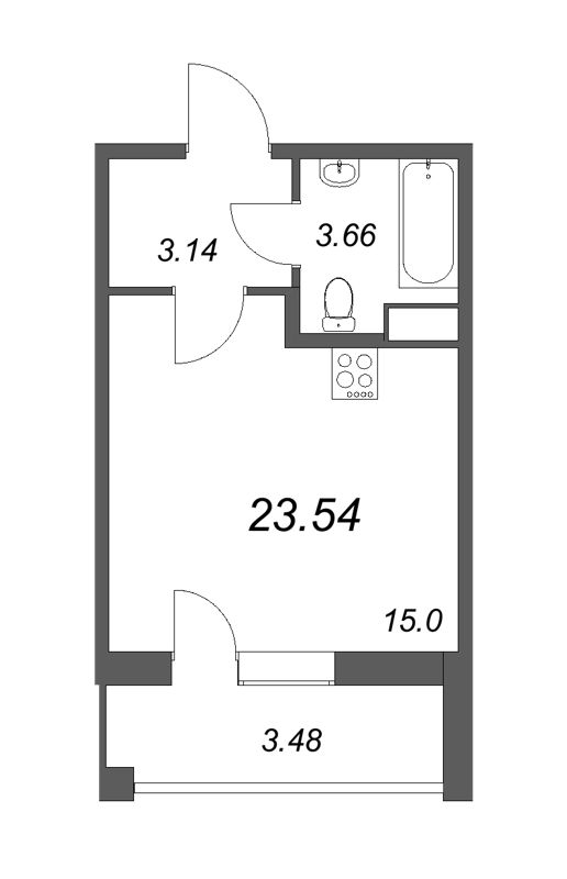 Студия 24,2 м²