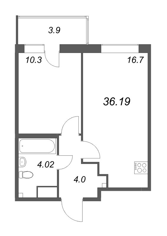 2 ккв (Евро) 36,2 м²