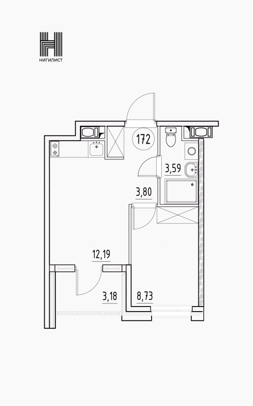 1 ккв 27,4 м²