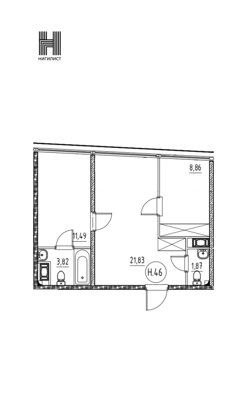 3 ккв (Евро) 47,9 м²