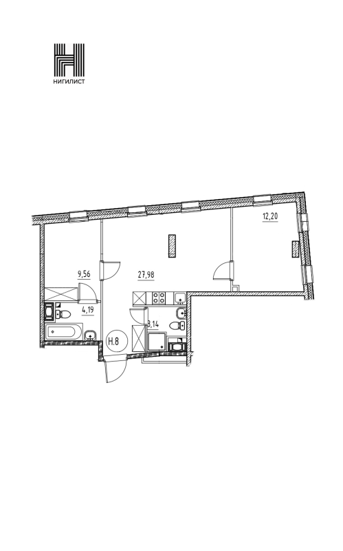 3 ккв (Евро) 64 м²