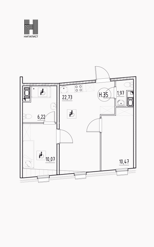 3 ккв (Евро) 51,4 м²