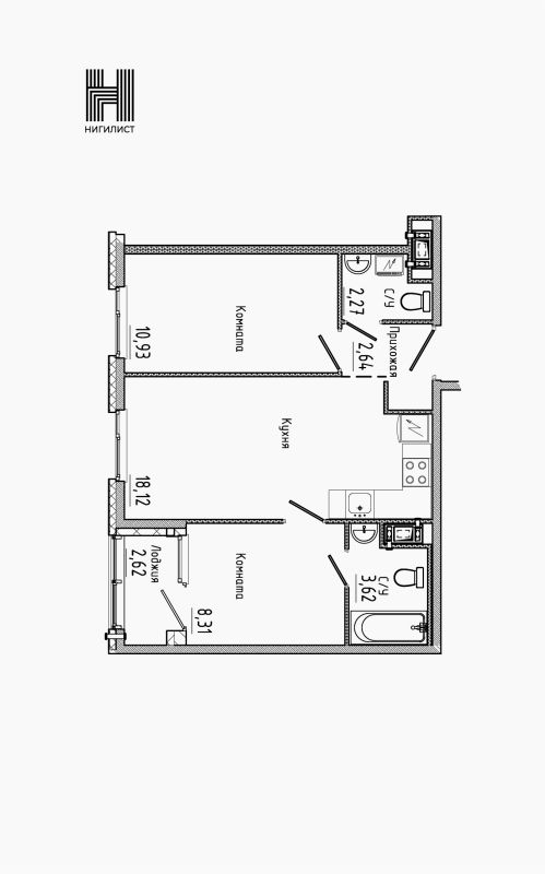 3 ккв (Евро) 47,2 м²
