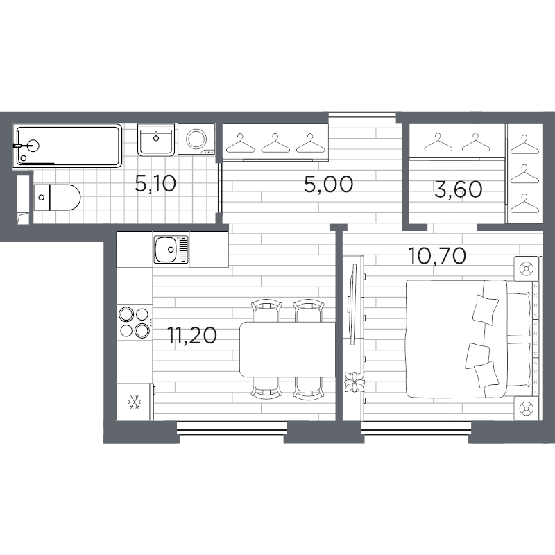 1 ккв 35,6 м²