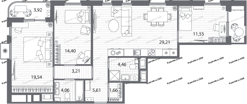 3 ккв (Евро) 70,9 м²