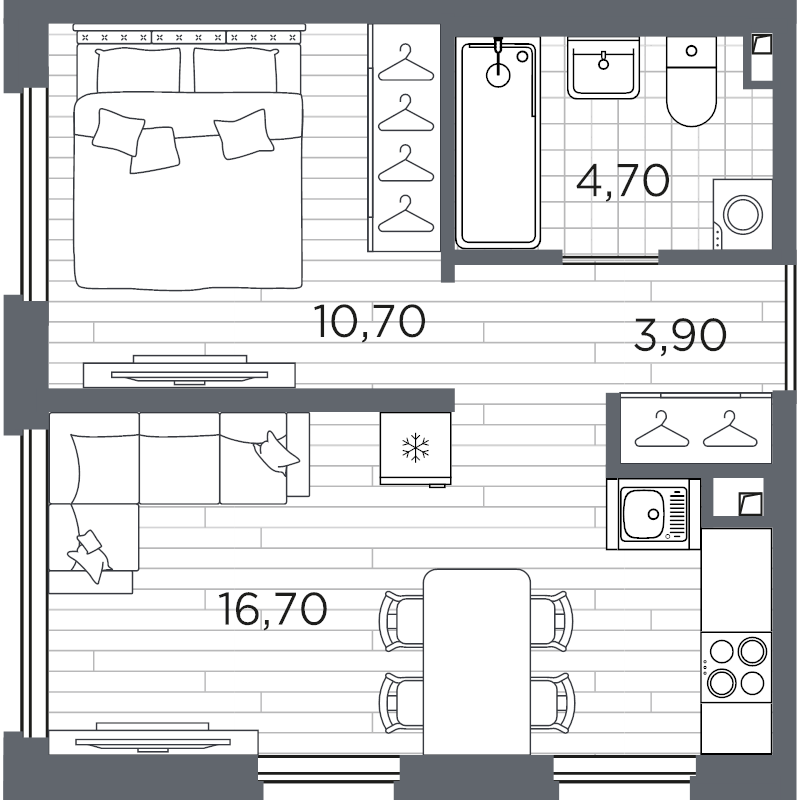 1 ккв 36 м²