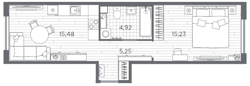 2 ккв (Евро) 41,3 м²