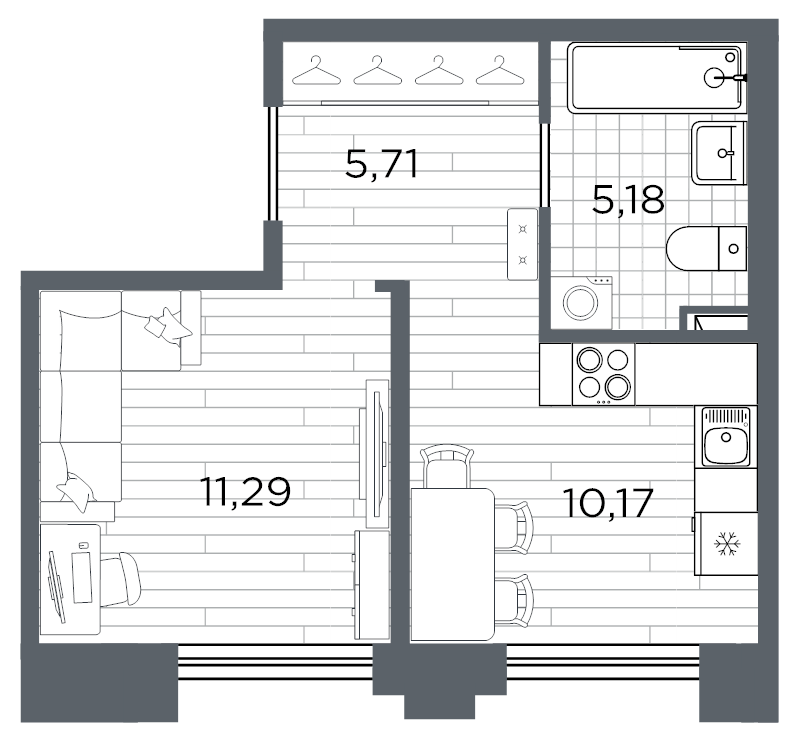 1 ккв 32,4 м²
