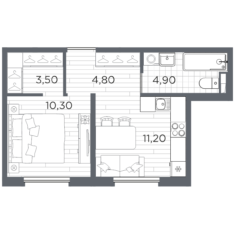 1 ккв 35,2 м²