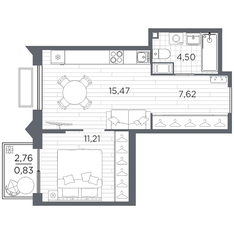 2 ккв (Евро) 39,6 м²
