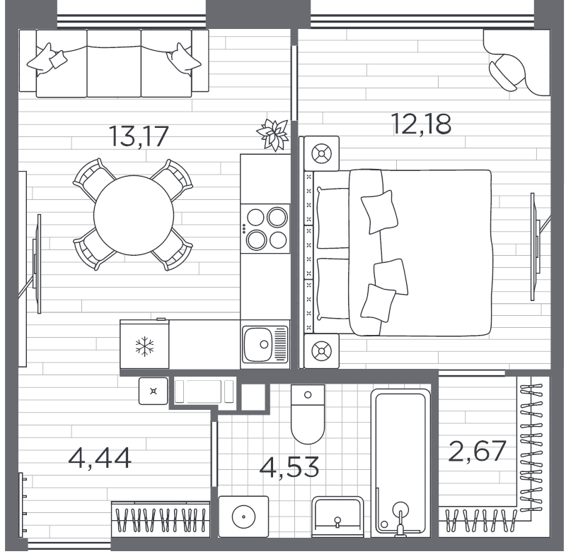 1 ккв 37,1 м²