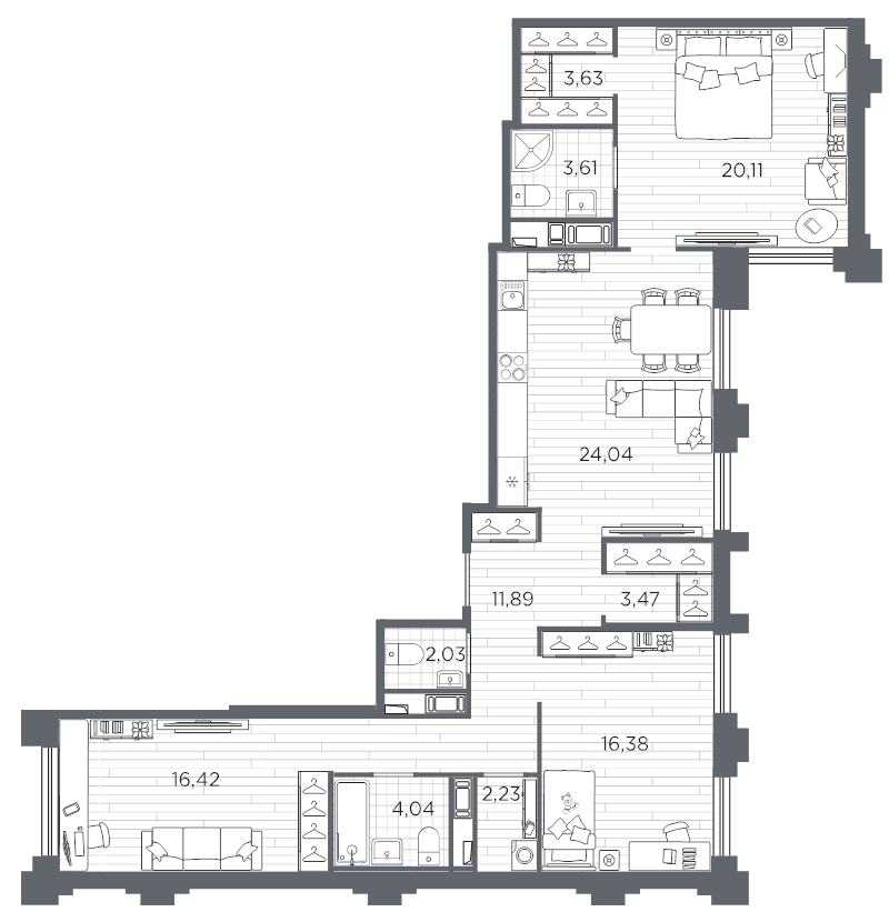 4 ккв (Евро) 107,9 м²