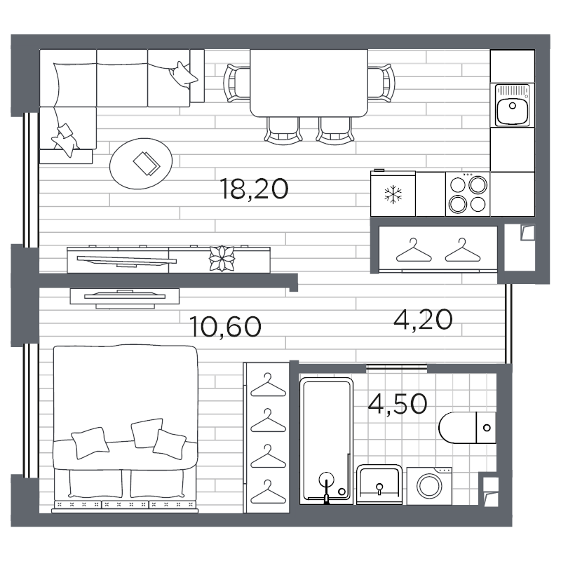 2 ккв (Евро) 37,5 м²