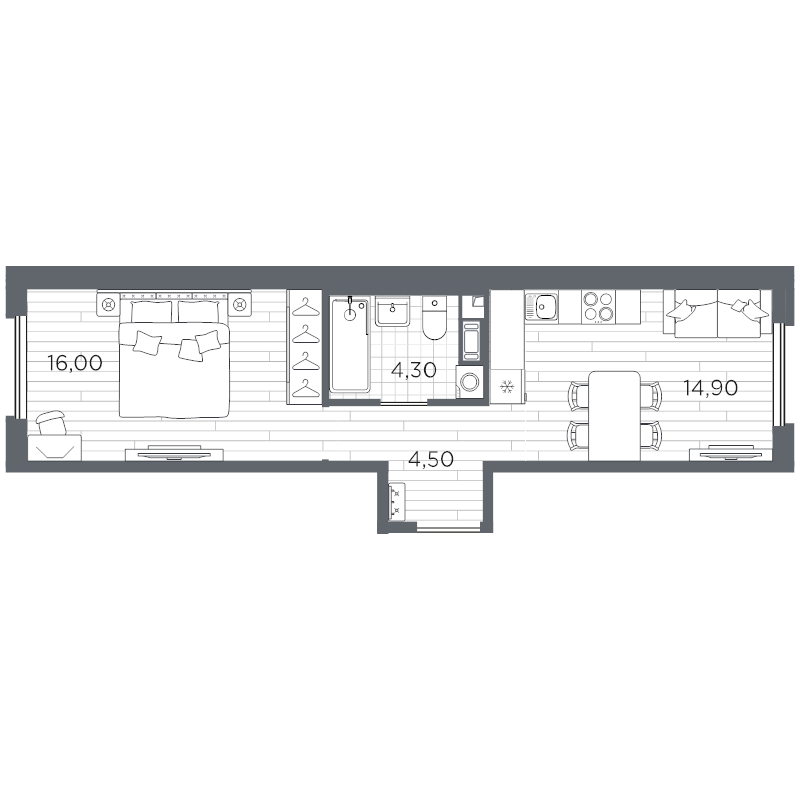 1 ккв 39,7 м²