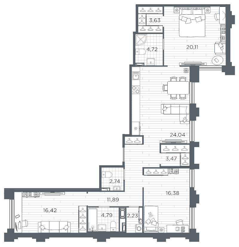 4 ккв (Евро) 110,4 м²