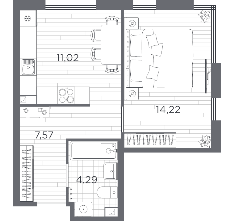1 ккв 37,7 м²