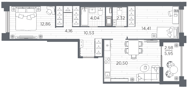 3 ккв (Евро) 71,8 м²