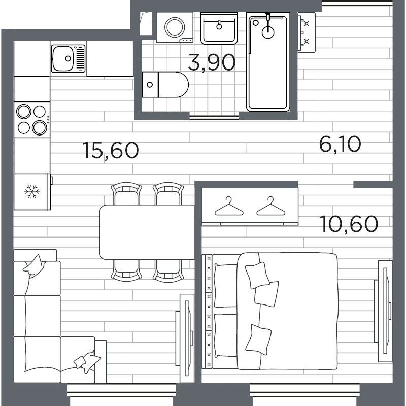 2 ккв (Евро) 36,2 м²