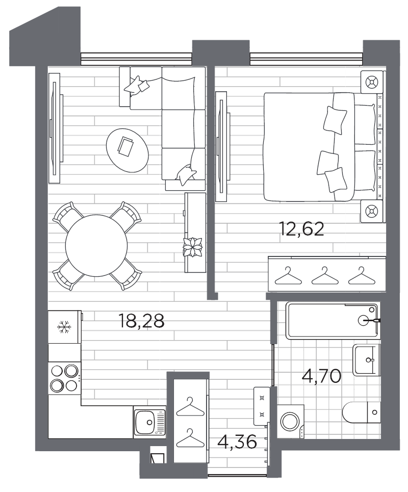 2 ккв (Евро) 40 м²