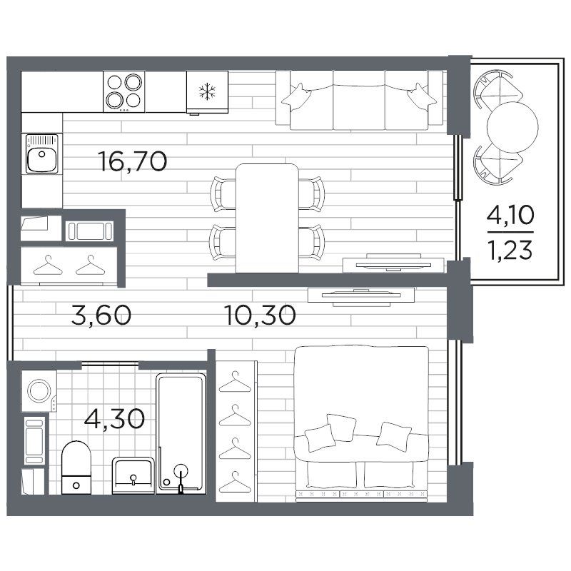 2 ккв (Евро) 36,6 м²