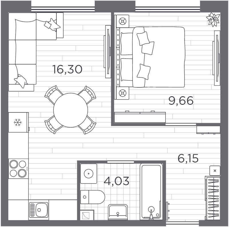 2 ккв (Евро) 36,5 м²