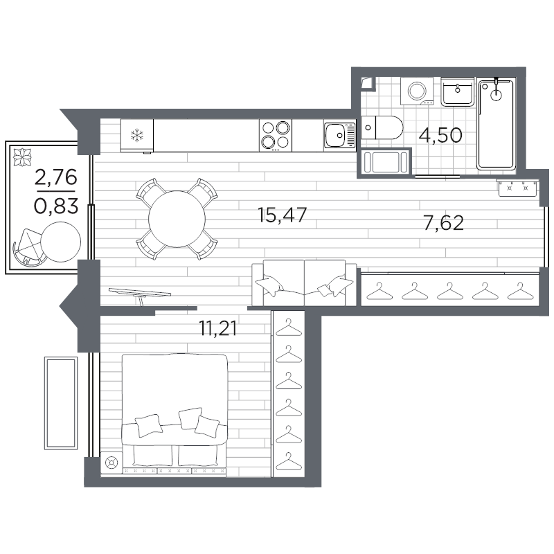 2 ккв (Евро) 39,6 м²