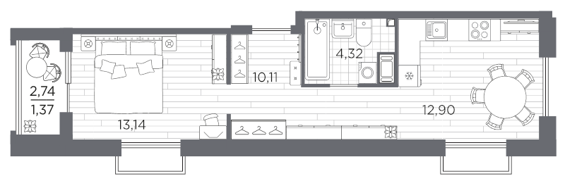 1 ккв 41,8 м²
